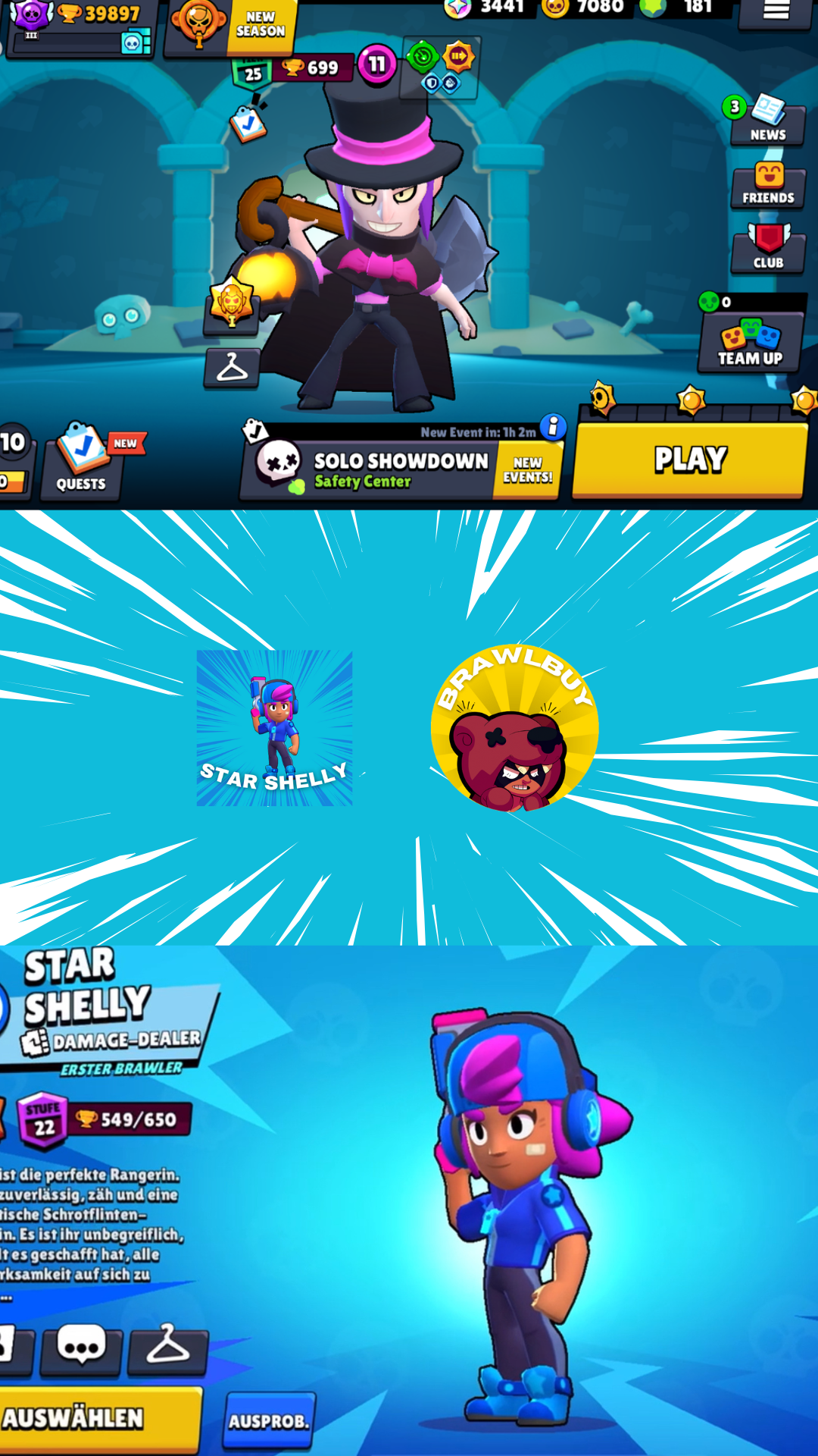 Star Shelly [Star Shelly Skin, 10000+ Trophäen]